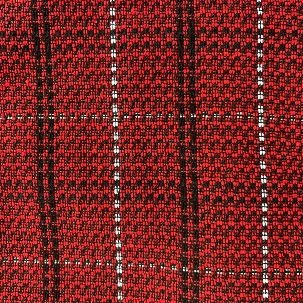 McQ Alexander McQueen Red Tartan Plaid Kickback Pencil Skirt IT40 S NWOT - Picture 2 of 5